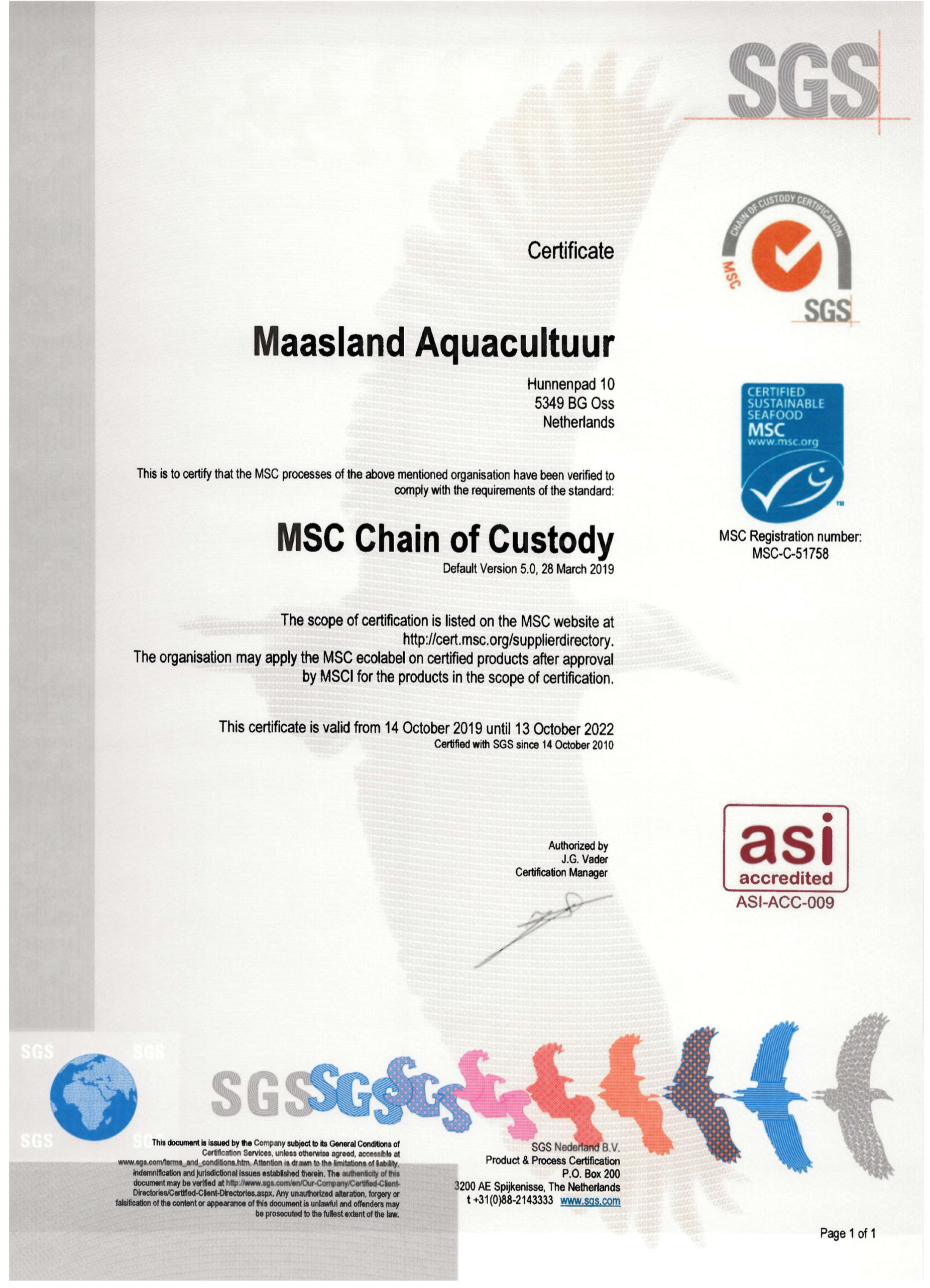 Certificaat Fish and more